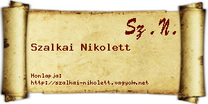 Szalkai Nikolett névjegykártya
